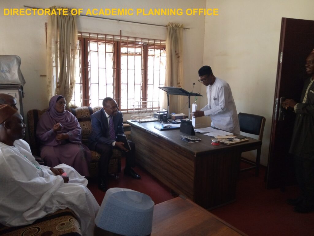 The provost and his team inspect the Directorate of Academic Planning